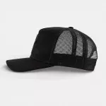 black mesh hat