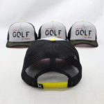 berretto da golf trucker a rete con tacche