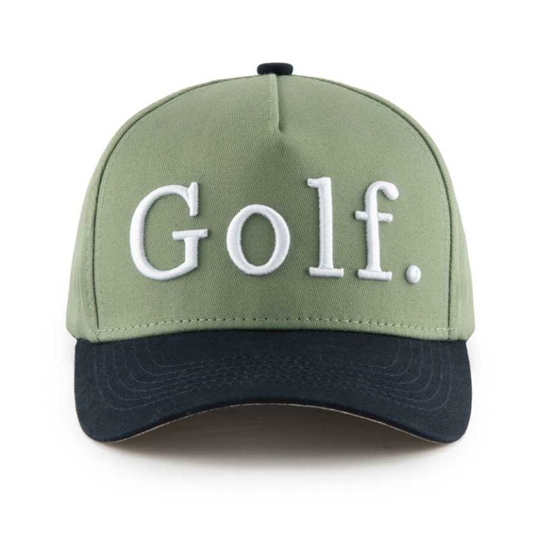 casquette golf kaki et bleu