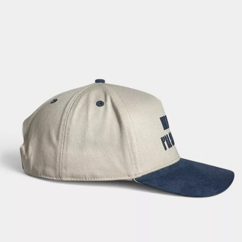 cappellino da golf in pelle scamosciata