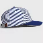 casquette seersucker boucle cuir
