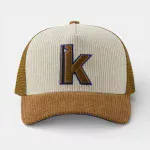 casquette k velours beige bleu