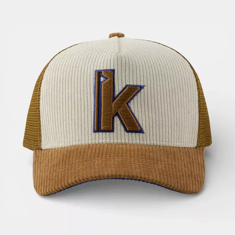 casquette k velours beige bleu